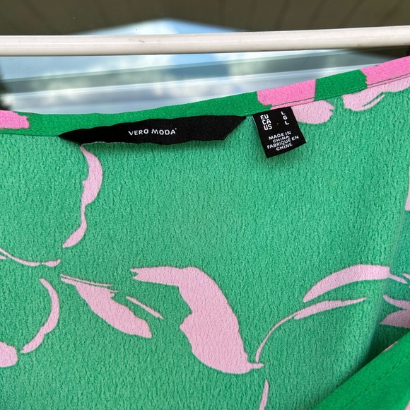 Vero moda size Large green floral dress - Picture 3 of 5